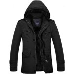 Blouson dhiver homme  capuche insfity - noir - veste molleton confortable avec multiples poches
