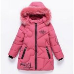 Doudoune capuche mtowsuc d8 blouson fille manteau dhiver mode chaud poches vêtement enfant rose Doudoune capuche mtowsuc d8 blouson fille manteau dhiver mode chaud poches vêtement enfant rose