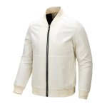 Blouson grande taille pour homme pas cher lger casual sport automno jacket - beige blanc - insfity - ...