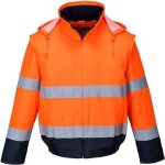 Blouson haute visibilit 2 en 1 doubl polaire c464 orange / marine - portwest