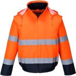 Blouson haute visibilit 2 en 1 doubl polaire c464 orange / marine - portwest
