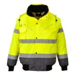 Blouson haute visibilit 3 en 1 portwest manches amovibles bicolore - jaune / gris