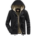 Blouson hiver  capuche homme doubl polaire en coton - insfity - couleur unie
