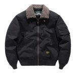 Blouson hiver homme chaud doubl polaire casual veste cargo zippee epaisse en coton couleur unie automne ...