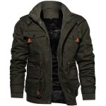 Blouson hiver homme - insfity - coton  capuche chaud doublee polaire - vert