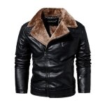 Blouson hiver en simili cuir homme doublé polaire casual veste chaude epaisse - insfity - noir - homme ... Blouson hiver en simili cuir homme doublé polaire casual veste chaude epaisse - insfity - noir - homme ...