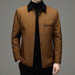 Blouson homme automne hiver chaude business casual col revers - caramel - insfity Blouson homme automne hiver chaude business casual col revers - caramel - insfity