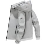 Blouson homme casual léger trench coat avec capuche sport - insfity - gris Blouson homme casual léger trench coat avec capuche sport - insfity - gris
