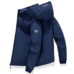 Blouson homme casual léger trench coat avec capuche sport taille normale mi saison - bleu - insfity - ... Blouson homme casual léger trench coat avec capuche sport taille normale mi saison - bleu - insfity - ...