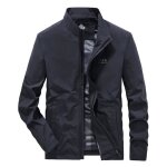 Blouson homme casual mi saison - insfity - col montant fermeture claire - bleu