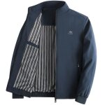 Blouson homme casual veste l�gere mi saison col montant veste zippee pour printemps et automne couleur ...