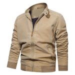 Blouson homme en coton couleur unie retro casual - insfity - automne / hiver