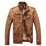 Blouson homme en cuir lisse marron - leoclotho - cuirisse - col en pointe - fermeture éclair - poches ... Blouson homme en cuir lisse marron - leoclotho - cuirisse - col en pointe - fermeture éclair - poches ...