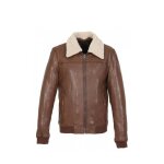 Blouson homme en cuir trader oakwood ref 57665 tan