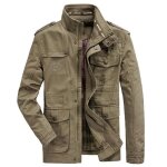 Blouson homme - fondupin - coupe - vent printemps automne - coton - col montant et poches multiples - ...