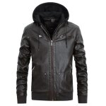 Blouson hommes - funmoon - automne hiver - cuir - grande taille Blouson hommes - funmoon - automne hiver - cuir - grande taille