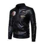 Blouson hommes - funmoon - coupe - vent voiture en cuir pu aviateur