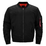 Blouson homme - fondupin - grande taille blousons de moto homme printemps automne avec zipp�e - noir