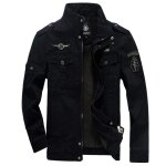 Blouson homme insfity - veste militaire multi poches - noir