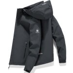 Blouson homme léger capuche mi saison veste zippee imperméable - insfity - printemps Été - gris fonce ... Blouson homme léger capuche mi saison veste zippee imperméable - insfity - printemps Été - gris fonce ...