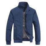 Blouson hommes l�ger printemps automne vestes casual coupe - vent transition bomber manteau bleu