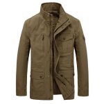 Blouson homme militaire en coton confortable mi - saison multi - poches haute qualit� - insfity - kaki ...