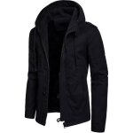 Blouson homme perfecto court jtong - veste uniforme militaire en coton - noir