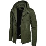 Blouson homme perfecto court mode losir jtong - veste uniforme militaire en coton - noir vert fonc