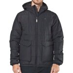 Blouson homme quiksilver rolf kgmjk213 noir - veste À capuche matelassée imperméable Blouson homme quiksilver rolf kgmjk213 noir - veste À capuche matelassée imperméable