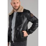 Blouson homme - redskins - flight sierra - cuir de mouton - noir