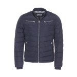 Blouson homme - schott nyc - bleu - polyester - doublure gris chin