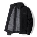 Blouson homme en velours côtelé doublée polaire col montant manches longues epais chaud - insfity - noir ... Blouson homme en velours côtelé doublée polaire col montant manches longues epais chaud - insfity - noir ...