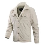 Blouson homme en velours côtelé doublure en polaire chaude automne hiver - insfity - blanc Blouson homme en velours côtelé doublure en polaire chaude automne hiver - insfity - blanc