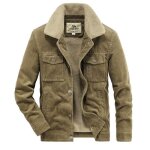 Blouson homme velours ctel hiver double polaire col revers manches longues chaud