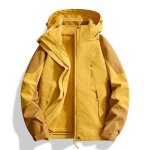 Blouson impermable 3 - en - 1 pour homme double polaire avec capuche amovible randonne montagne automne ...