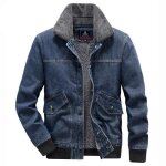 Blouson en jeans homme hiver chaud doublée polaire multi - poches couleur unie confortable Blouson en jeans homme hiver chaud doublée polaire multi - poches couleur unie confortable