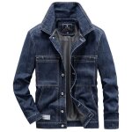 Blouson en jeans homme - insfity - printemps / automne - multi - poches - regular fit - bleu