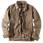 Blouson en jean homme veste denim multi poches loose fit couleur unie pour printemps et automne - taille ...