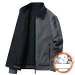 Blouson mi - saison imprimé réversible epais et chaud - insfity - homme - col montant - gris foncé Blouson mi - saison imprimé réversible epais et chaud - insfity - homme - col montant - gris foncé
