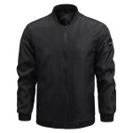 Blouson mi - saison leger homme couleur unie manches longues - noir - insfity