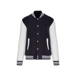 Blouson molleton teddy unisexe kariban - navy / blanc Blouson molleton teddy unisexe kariban - navy / blanc