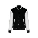 Blouson molleton teddy unisexe kariban - noir / blanc Blouson molleton teddy unisexe kariban - noir / blanc
