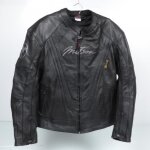 Blouson pour moto cuir route mitsou taille xl homologu ce super sport noir / blanc
