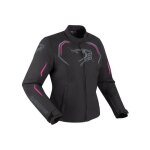 Blouson moto femme bering dundy - noir / fuchsia - 38