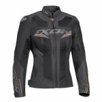 Blouson moto femme ixon draco - anthracite / noir / or - 2xl