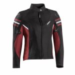 Blouson moto femme ixon ilana evo - noir / bordeaux - l