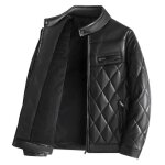 Blouson de moto homme insfity - double polaire epais col montant - noir