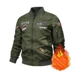 Blouson de moto - insfity - bomber cargo homme automno hiver - motif brod moto - coupe standard - vert ...