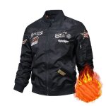 Blouson de moto - insfity - bomber cargo homme - motif brodé moto - coupe standard - chaude Blouson de moto - insfity - bomber cargo homme - motif brodé moto - coupe standard - chaude