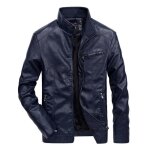Blouson moto - zewow - simili cuir - col montant - printemps - casual